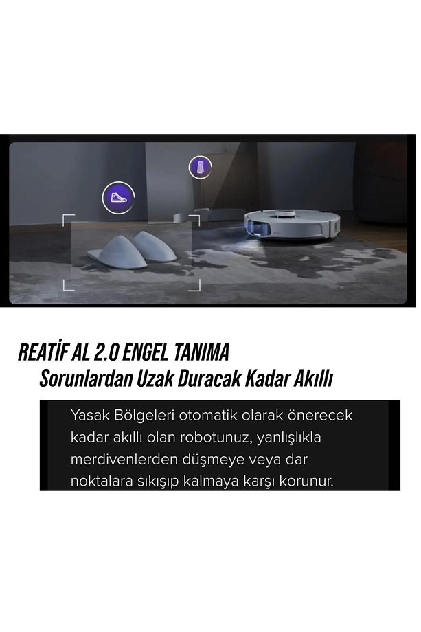 Premium Ultra Flexiarm Desing Side Brush Çöp Istasyonlu Akıllı Robot Süpürge - 8