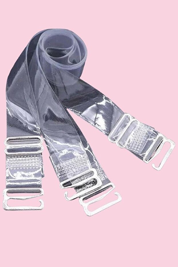 Weweus 3-Pack Women's Transparent Bra Straps with Metal Tips 1001