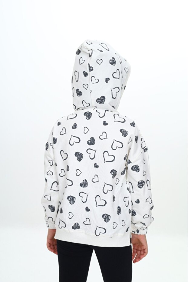 Kız Çocuk Kapüşonlu Hırka - 8