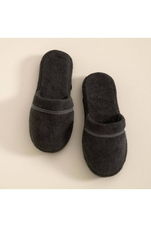 Solid Unisex Terlik Antrasit - 1