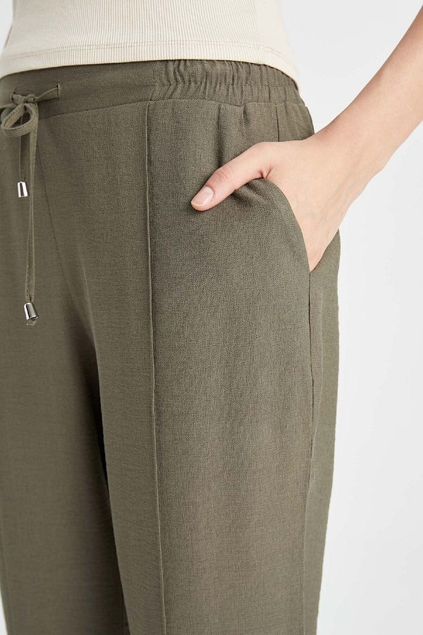 Jogger Pantolon Lastikli Bel Bağcıklı Basic Düz Paça D2573ax24au - 5