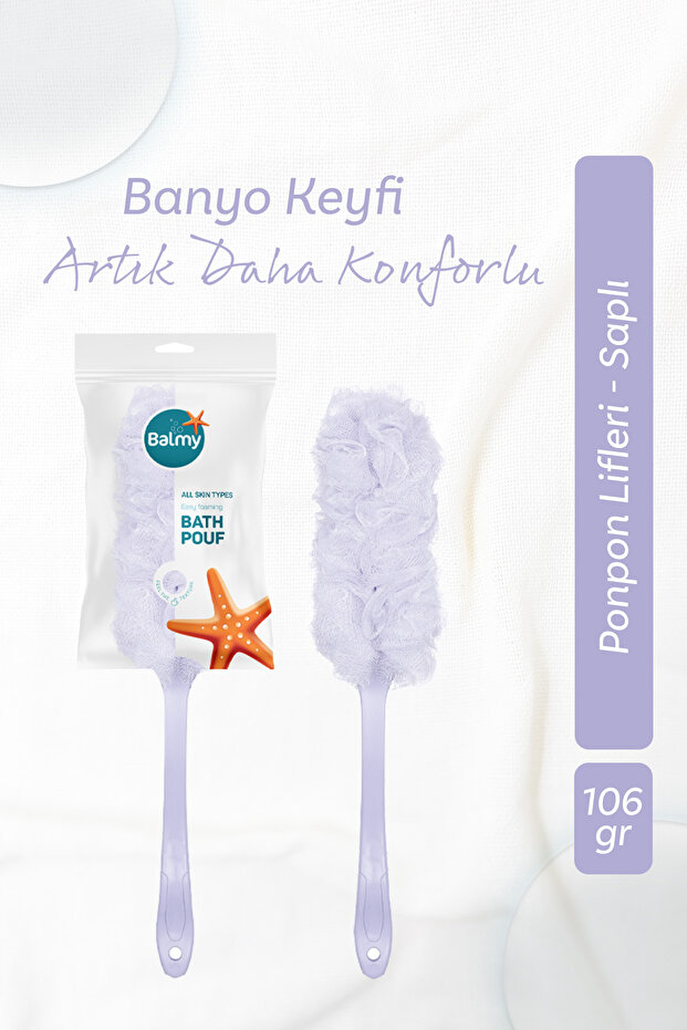 Saplı Banyo Lifi Lila - 1