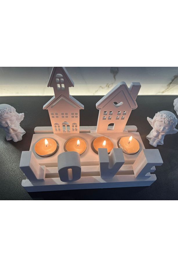 Love Design Mumluk Seti Hediyelik Eşya (Mumlar ve Melekler Sete Dahildir) - 4