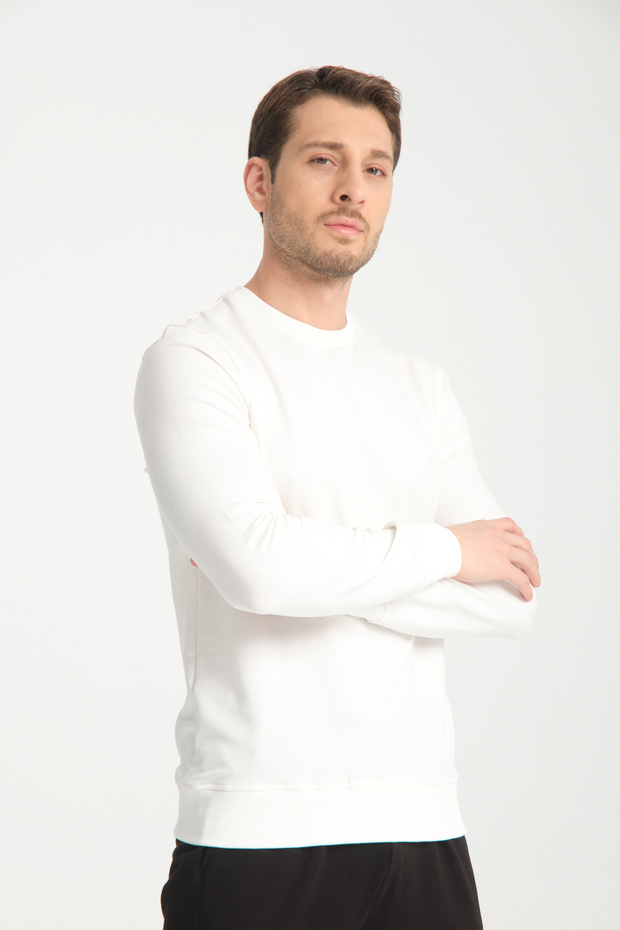Crew Neck Basic Thin Seasonal Sweatshirt Rd23Ye 581001