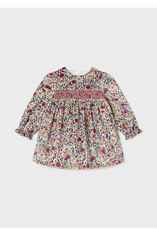 Printed Long Sleeve Girls' Dress_Mnvs2913