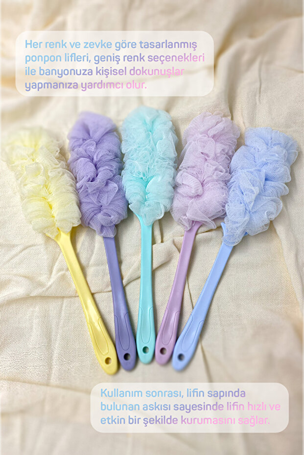 Saplı Banyo Lifi Sarı - 5