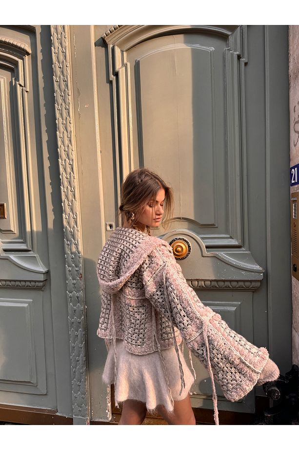 El Örgüsü Trend Ceket/ Hırka / Patchwork / Yün Hırka, Ceket - 5
