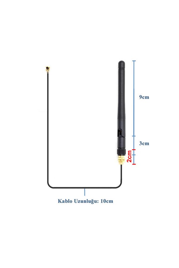 2.4ghz 3dbi Wifi Anten Seti Esp8266 Sma + Ufl Soket 900mhz 1800mhz 2400ghz Rf Esp-07 Esp32 Gsm Wifi - 1
