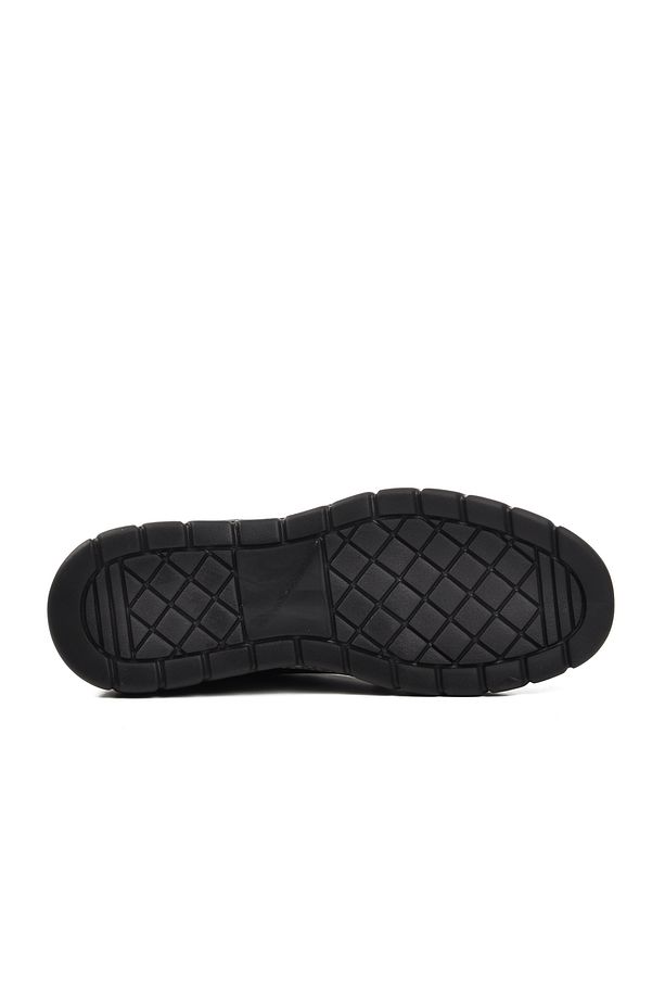 Ayakmod Siyah Haki Deri Erkek Sneaker - 5