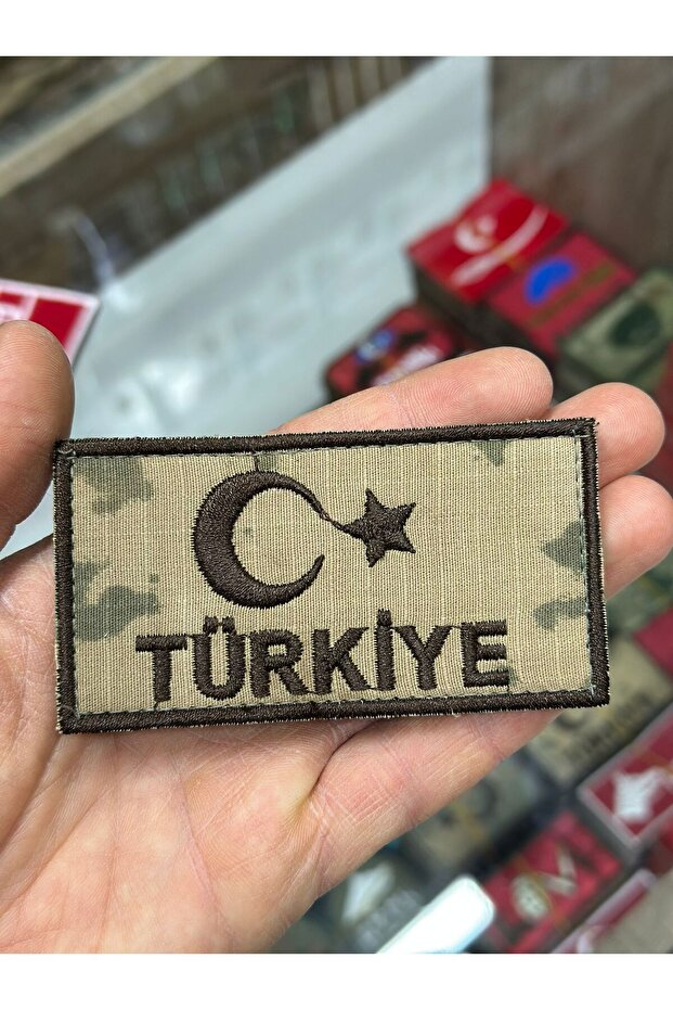 Textile Patch with Turkey Lettering Back Velcro 1 Pcs