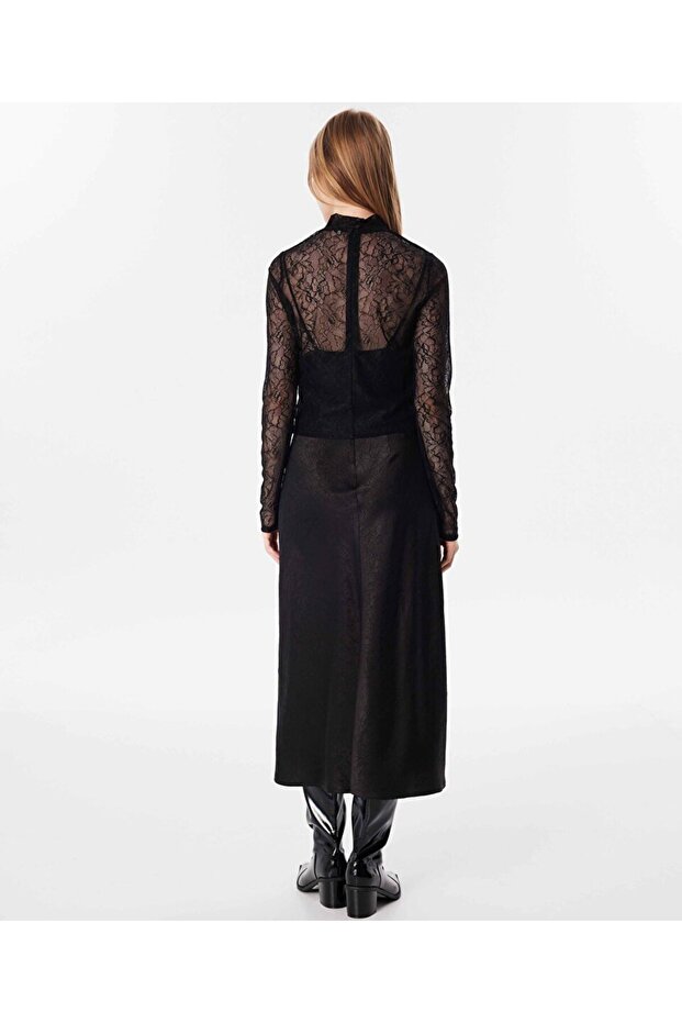 Dantel mıx elbise - 5