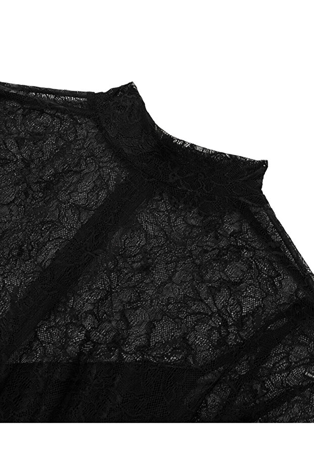 Dantel mıx elbise - 4