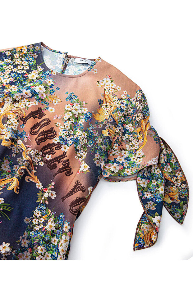 Çiçek desen elbise - 4