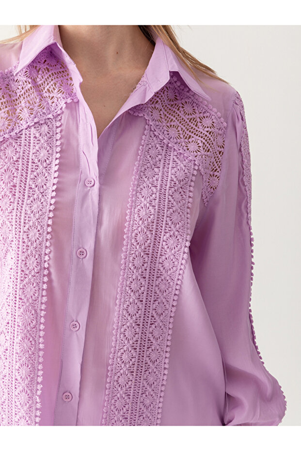 İthal Güpür Gömlek - 4