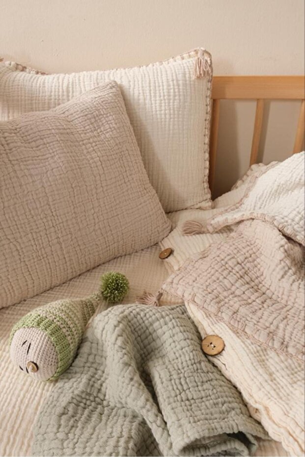 YASEMİNİNEVİ Müslin/ Park Yatak Bebek Nevresim Takımı