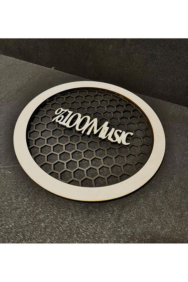 %100MUSIC Yazılı 20CM Midrange Koruma Kapağı 1Çift 2adet Midrange Hoparlör Kapağı Kasnak - 4
