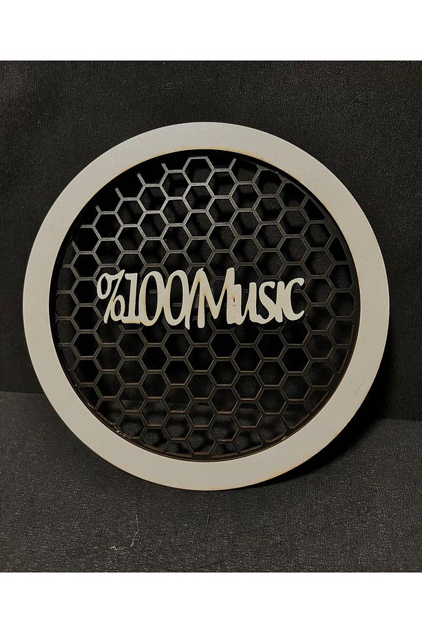 %100MUSIC Yazılı 20CM Midrange Koruma Kapağı 1Çift 2adet Midrange Hoparlör Kapağı Kasnak - 1