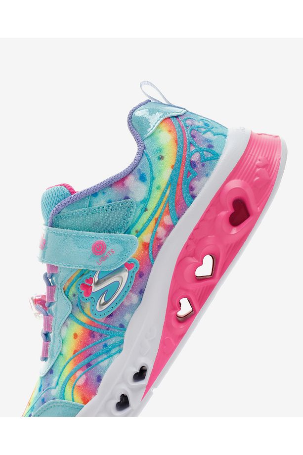 Flutter Heart Lights - Groovy Swirl Büyük Kız Çocuk Mavi Işıklı Spor Ayakkabı 303253l Tqhp - 8