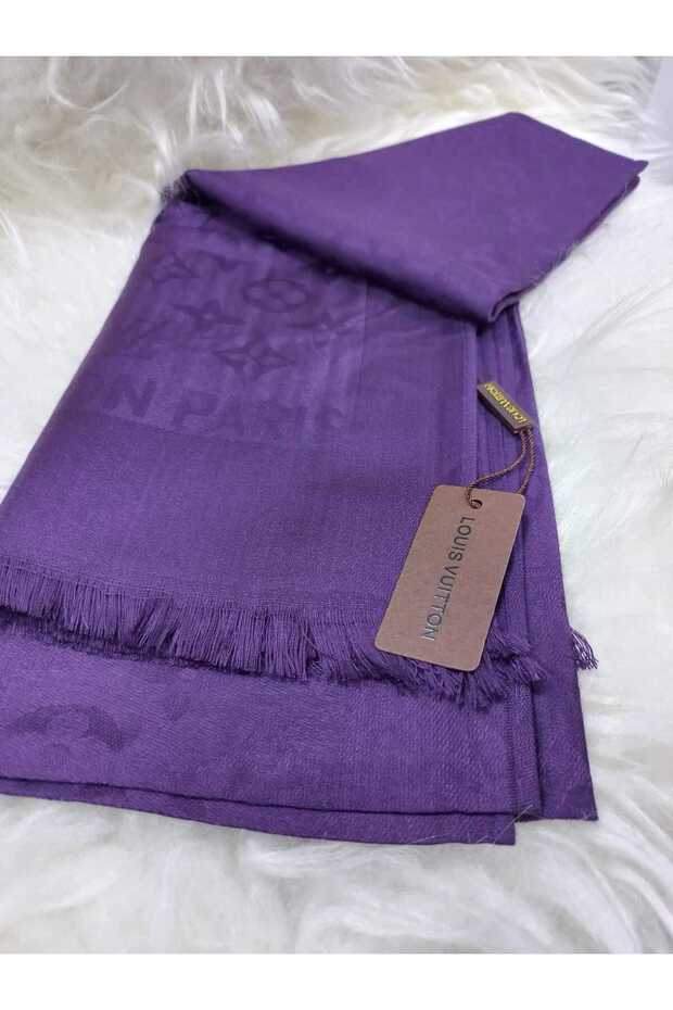 İpek Kaşmir Şal Mor - 1