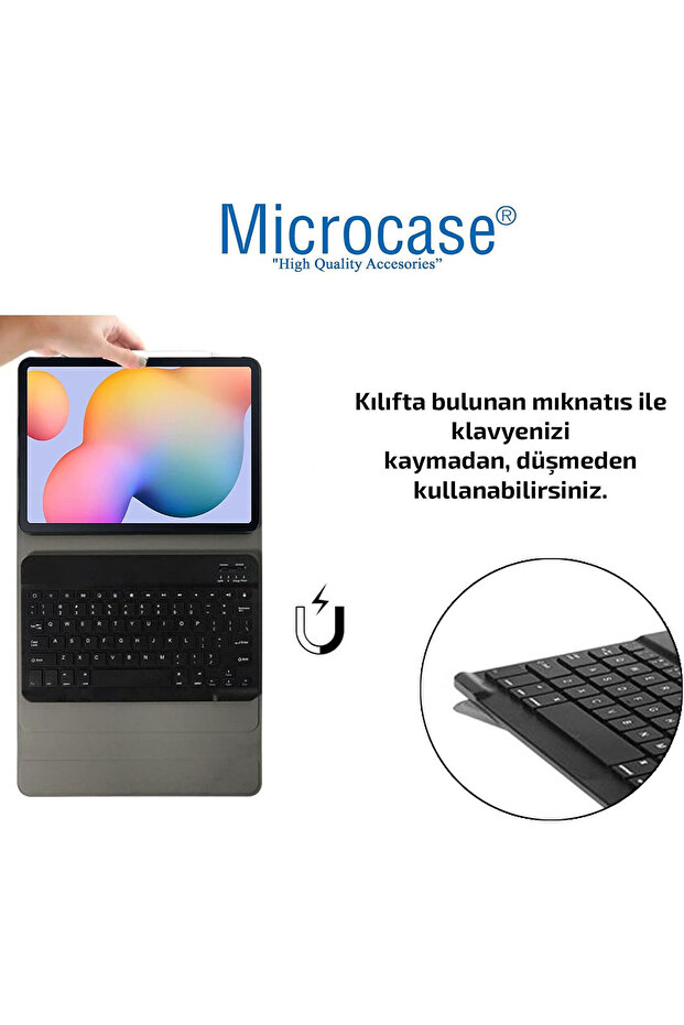 Honor Pad x8a Tablet Uyumlu Bluetooth Klavyeli Standlı Kılıf - BKK4 - 5