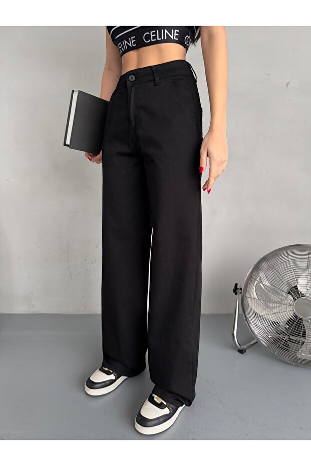 Women's High Waist Lycra Stretchy Wide Leg Palazzo Pants