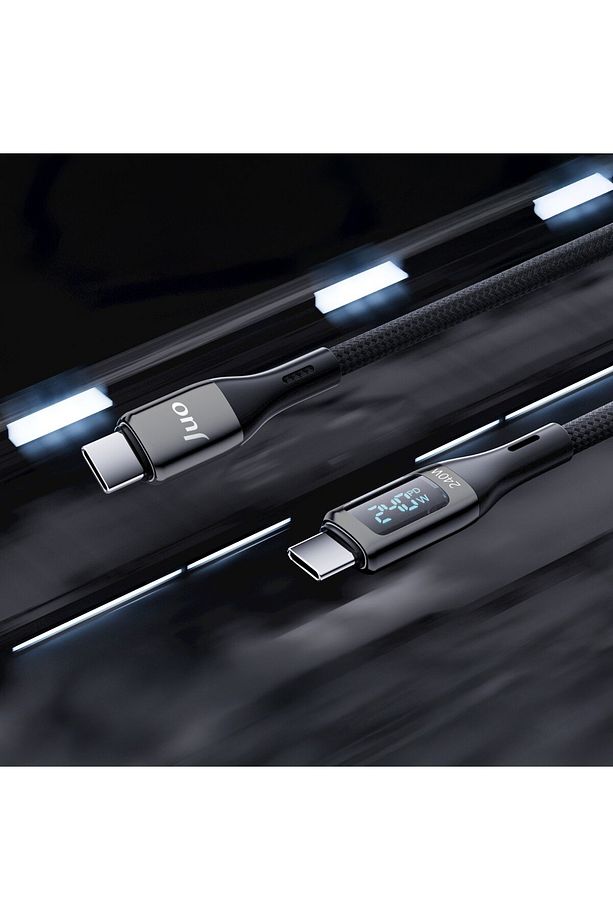 240w Dijital Led Ekranlı E-mark Çipli Pd 3.1 Usb Type-c To Type-c Hızlı Şarj Ve Data Kablosu 2 M - 4