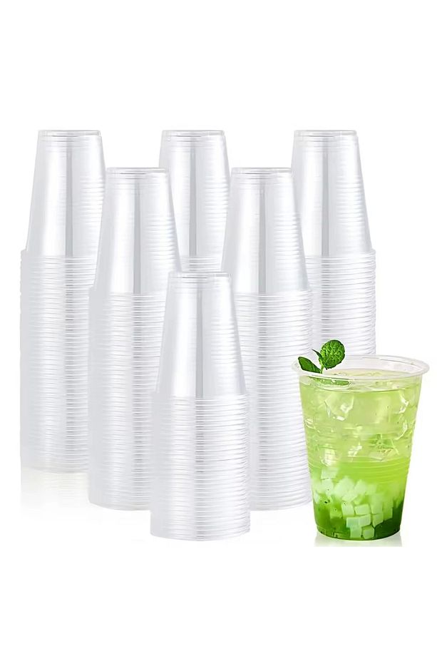 Plastik Bardak Şeffaf 180ml - Hafif Ve Dayanıklı - Soğuk Içecekler Için 100 Adet - 1