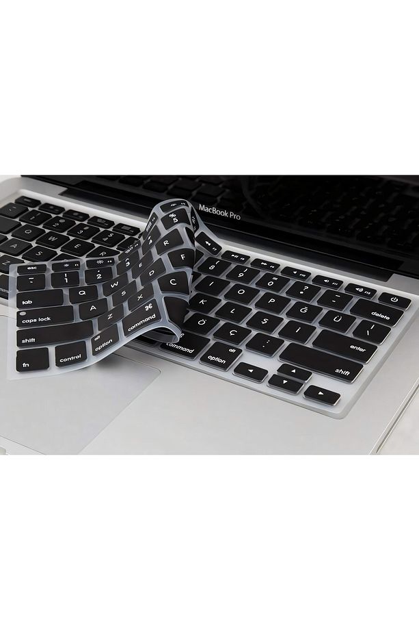 Apple Macbook Air 2022 13.6 Inc M2 M3 A2681 A3113 Siyah Klavye Sıvı Toz Koruyucu Türkçe Q Klavye - 1
