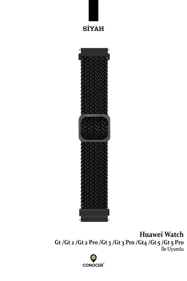 Huawei Watch Gt5 Gt4 Gt3 Gt2 Gt2e - Gt5 Pro Gt3 Pro Gt2 Pro (46MM) Dokuma Hasır Kordon 22mm - 2