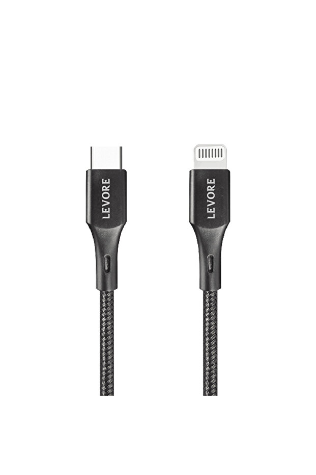 كابل USB-C إلى Lightning من النايلون معتمد من MFI بطول 1 متر - أسود