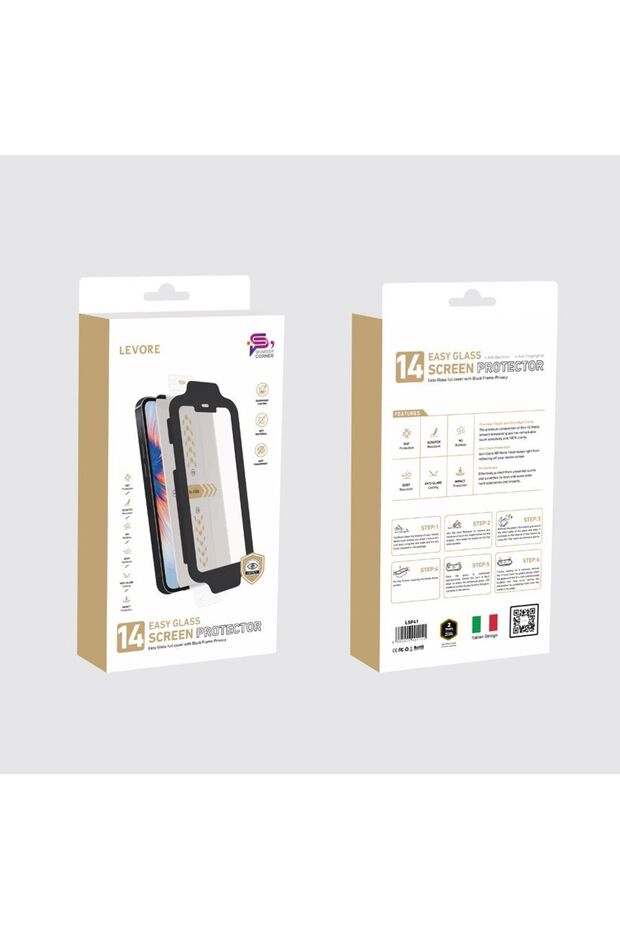 Screen Protector for iPhone 14 - Privacy Black - 2