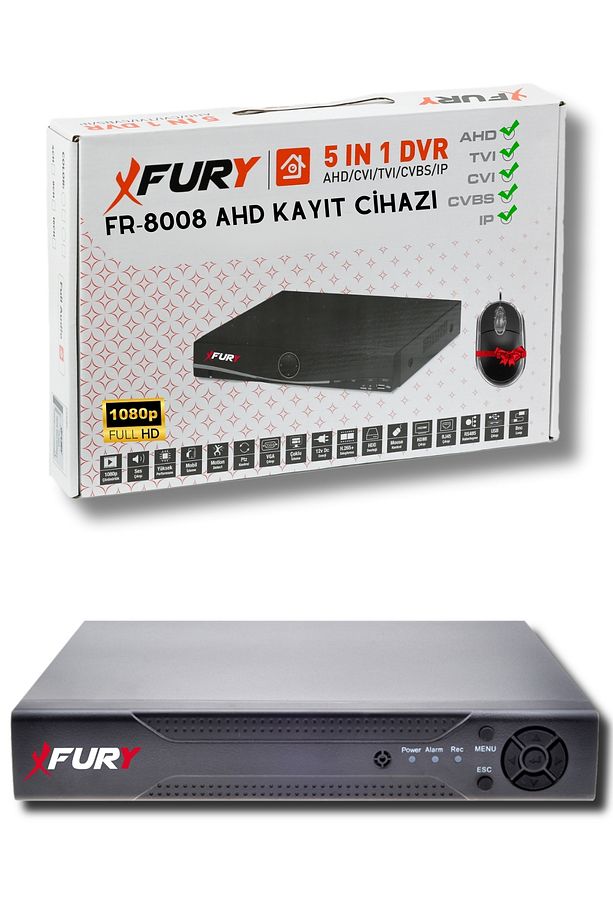 5 Kameralı Set Full HD Gece Renkli Görüş - Cepten İzle - Su Geçirmez Güvenlik Kamerası Seti 1TB - 4