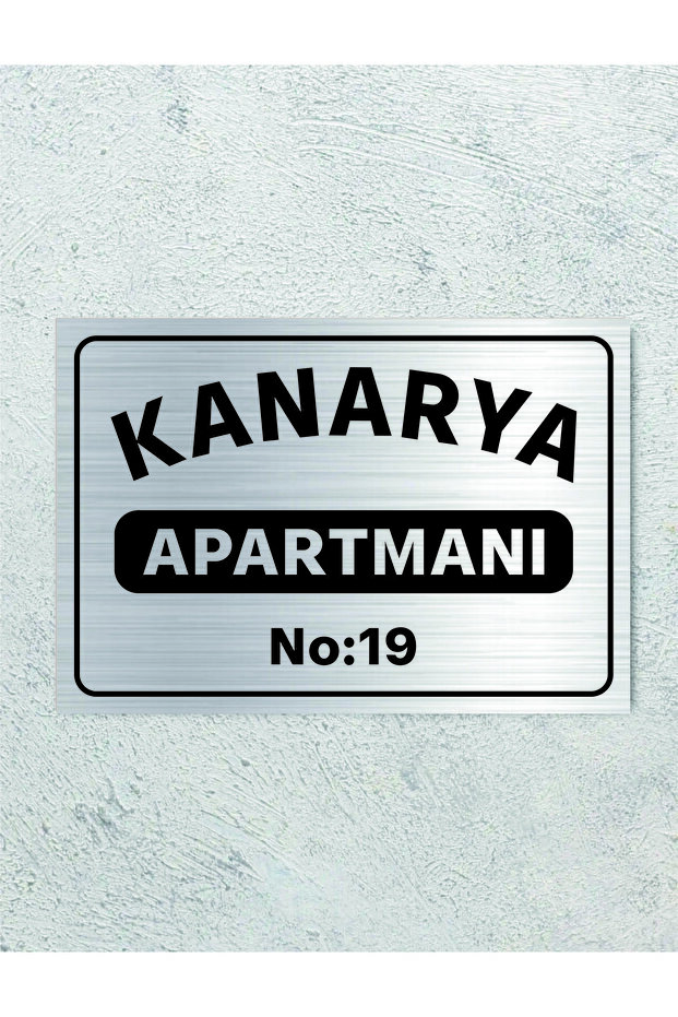 Apartment Sign Black Writing on Silver Metal 20 X 30 cm New