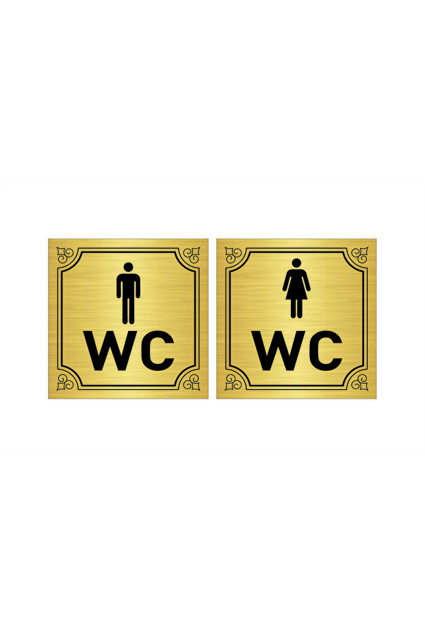 Bay Wc Wc 10 X 10 cm Gold Metal Sheet