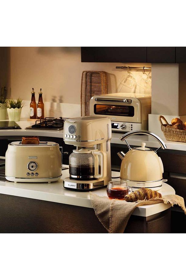Gem Retro 1.7 Litre Vanilya Krem Rengi Yuvarlak Su Isıtıcısı Kettle Cappucıno - 7950022 - 7