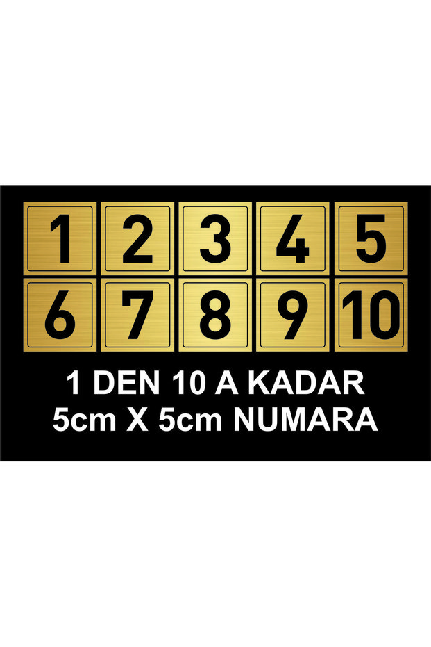 CABINET NUMBER TABLE NUMBER APARTMENT DOOR NUMBER METAL PLATE FROM 1 TO 10