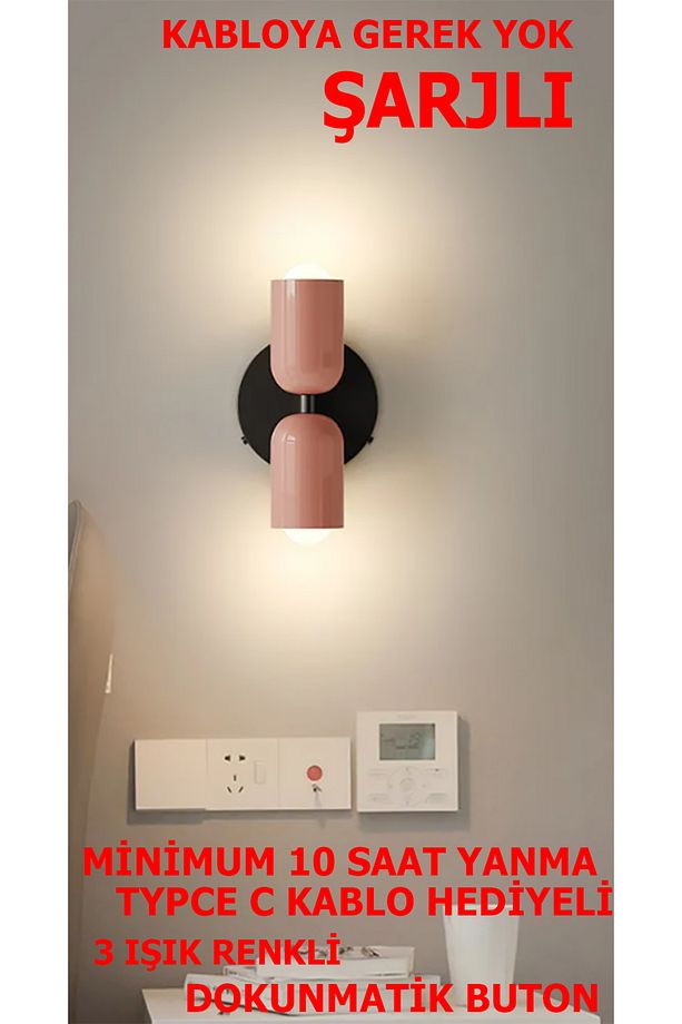 Nordic Şarjlı Dimmerlı Dokunmatik Aplik - 1
