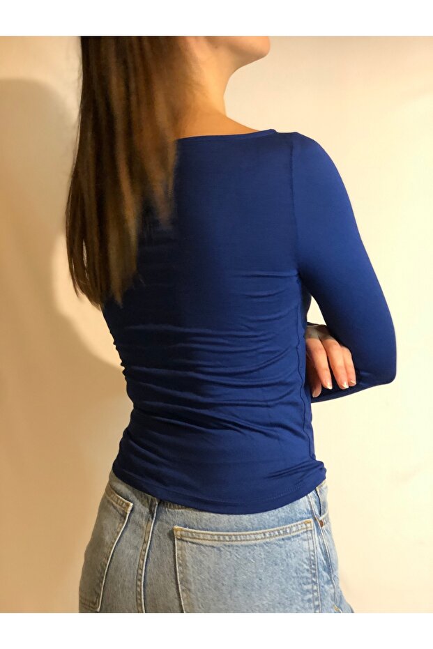 Kayık Yaka Bluz - 4