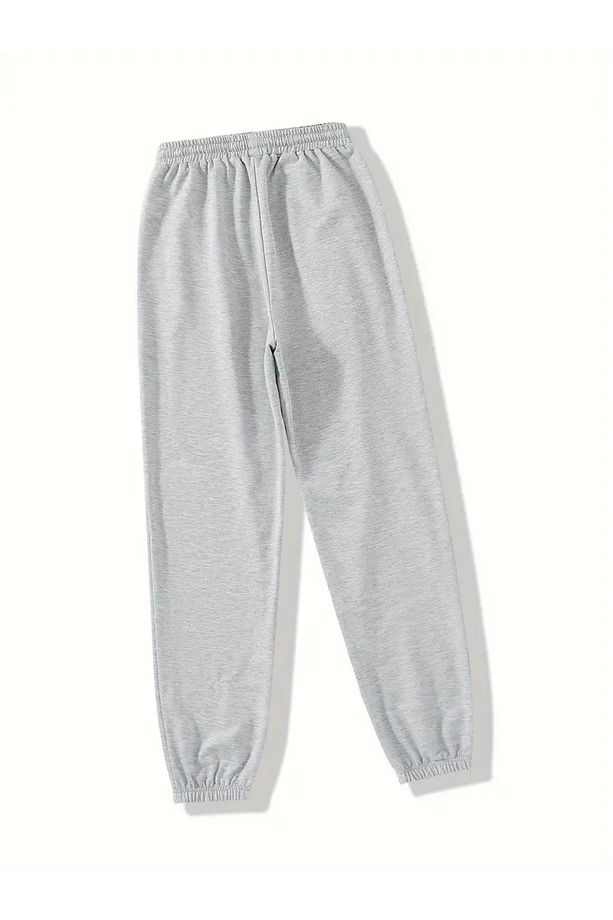 Gri Unisex Jogger Paça Lastikli Eşofman Altı ŞAH MODAffdg6532khjghb - 3
