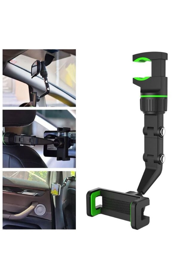 Rearview Mirror Phone Holder, Can Be Attached to the Desktop or Back of the Seat, Car Holder Compatible