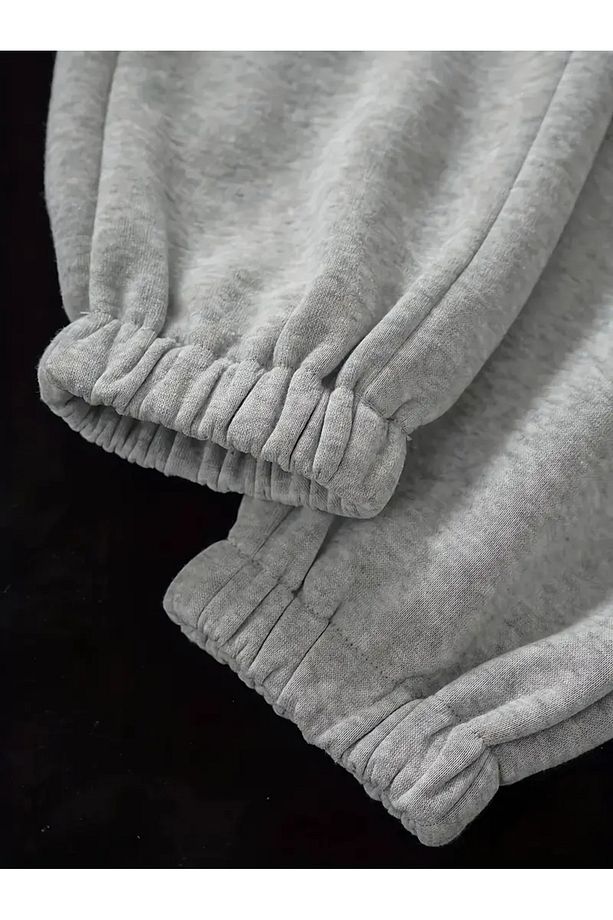 Gri Unisex Jogger Paça Lastikli Eşofman Altı ŞAH MODAffdg6532khjghb - 6