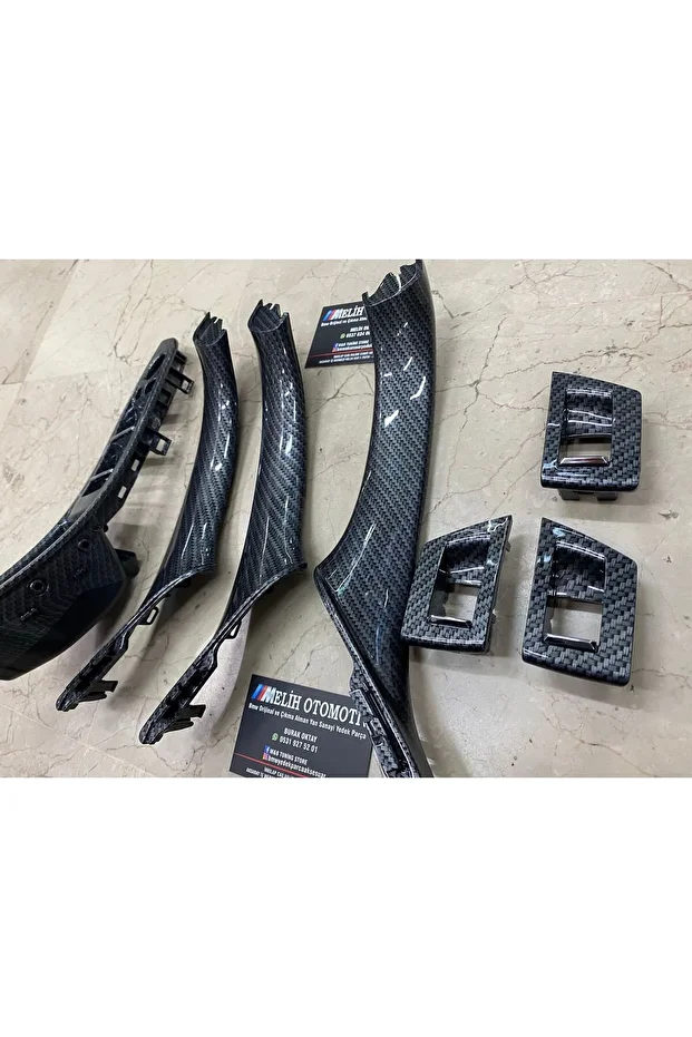 BMW 5 SERİSİ F10 F11 F18 KARBON KAPI TUTAMAK SETİ SIFIR 7 PARÇA - 2
