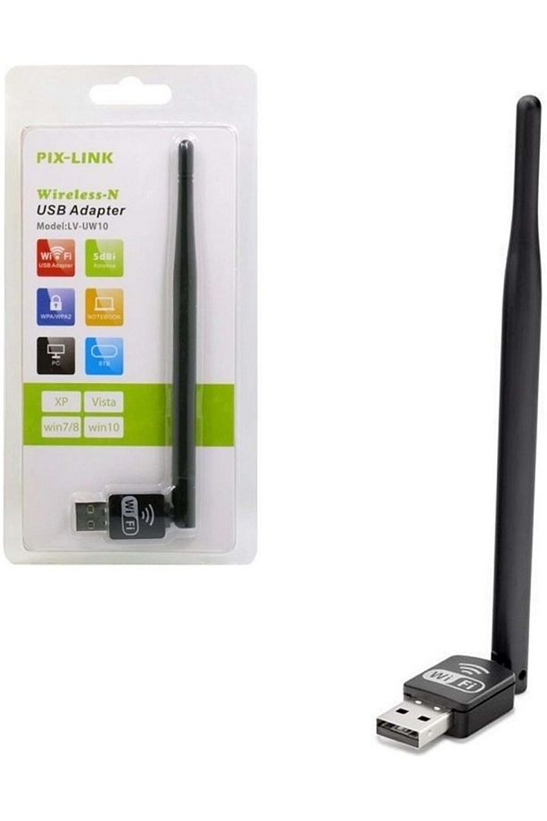 Pıx-lınk Lv-uw10 Wireless-N Adaptör 150mbps 5db Uydu Uyumlu - 1