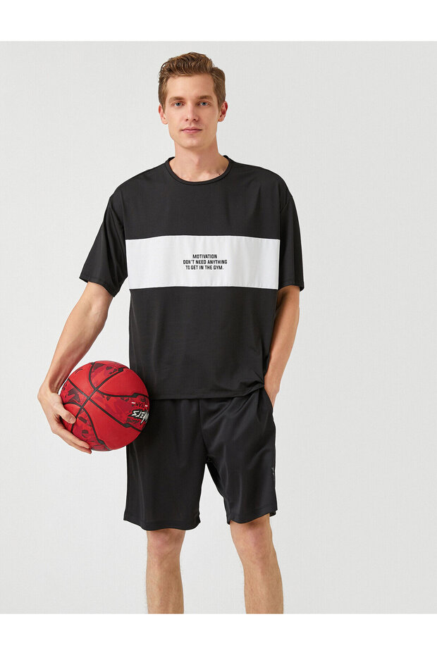Slogan Printed Sports T-Shirt