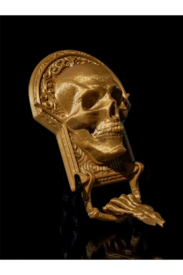 Kuru Kafa İskelet Kapı Süsü Tokmak - 3