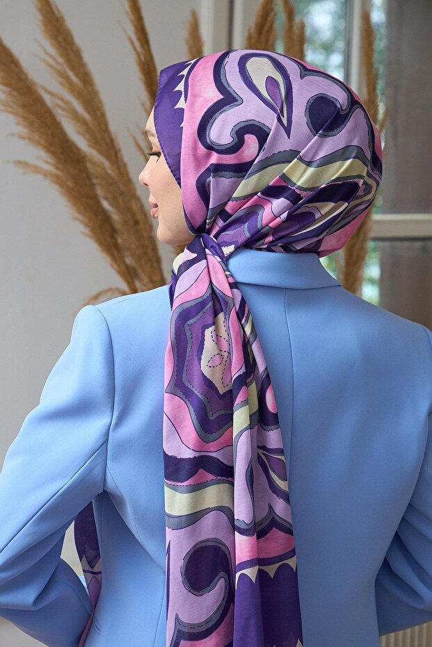 Yaz Işıltısı Koleksiyonu Soft Şal Lila Pembe 3045-09 - 4