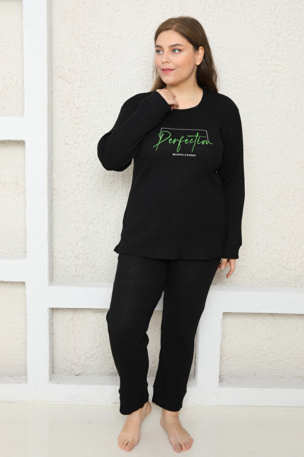 Large Size Filled Pyjamas Suit - 1