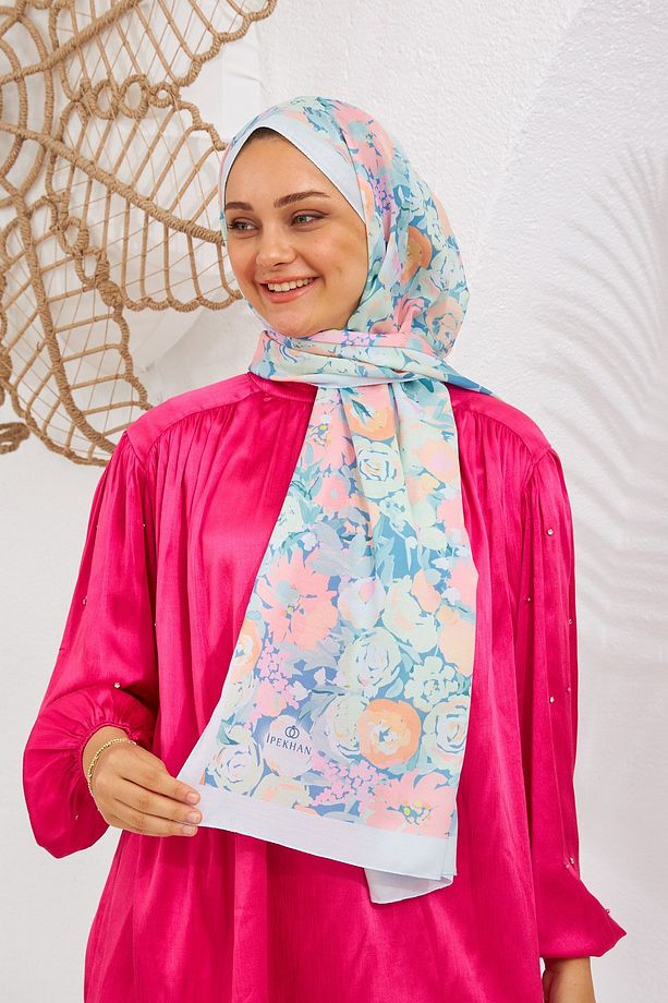 Nature Color Rose Soft Şal Bebe Mavi 3032-12 - 3