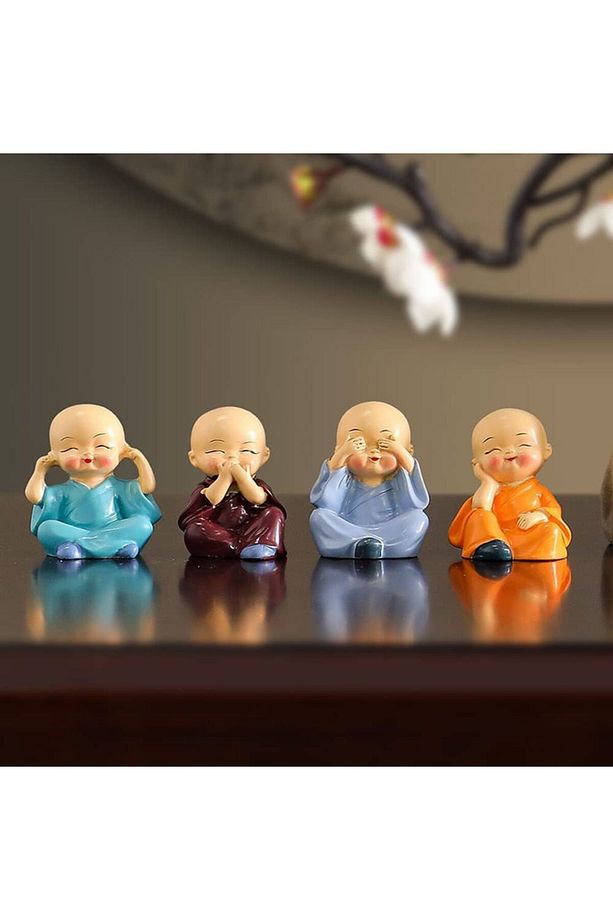 Görmedim Duymadım Bilmiyorum Umursamıyorum Sevimli Buda 4lü Biblo - 9