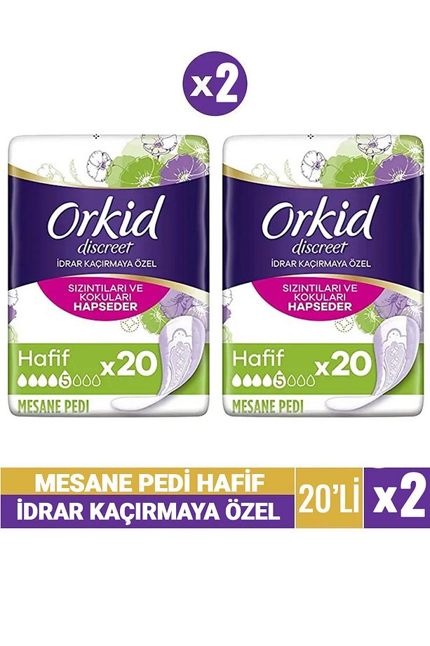 2 Adet Discreet Mesane Pedi Hafif 20 Adet Idrar Kaçırmaya Özel 20'li x 2 Adet - 1